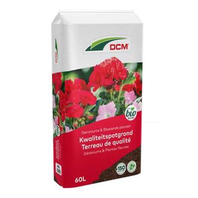 Potgrond voor `geraniums en bloembakken`-DCM Potgrond voor `geraniums en bloembakken`-DCM